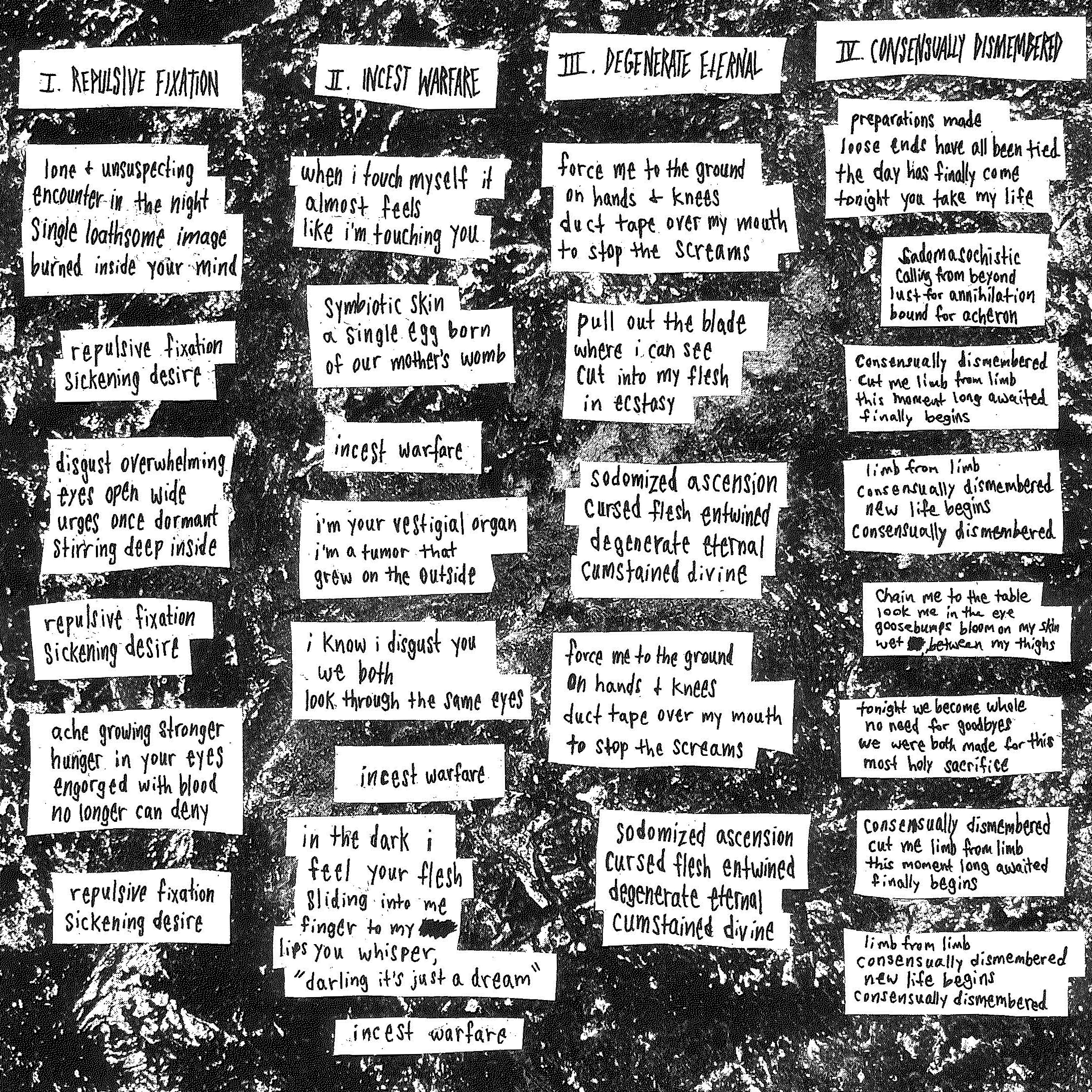 lyric sheet